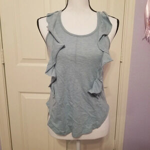 Bobi Sleeveless Ruffled Tank Top S